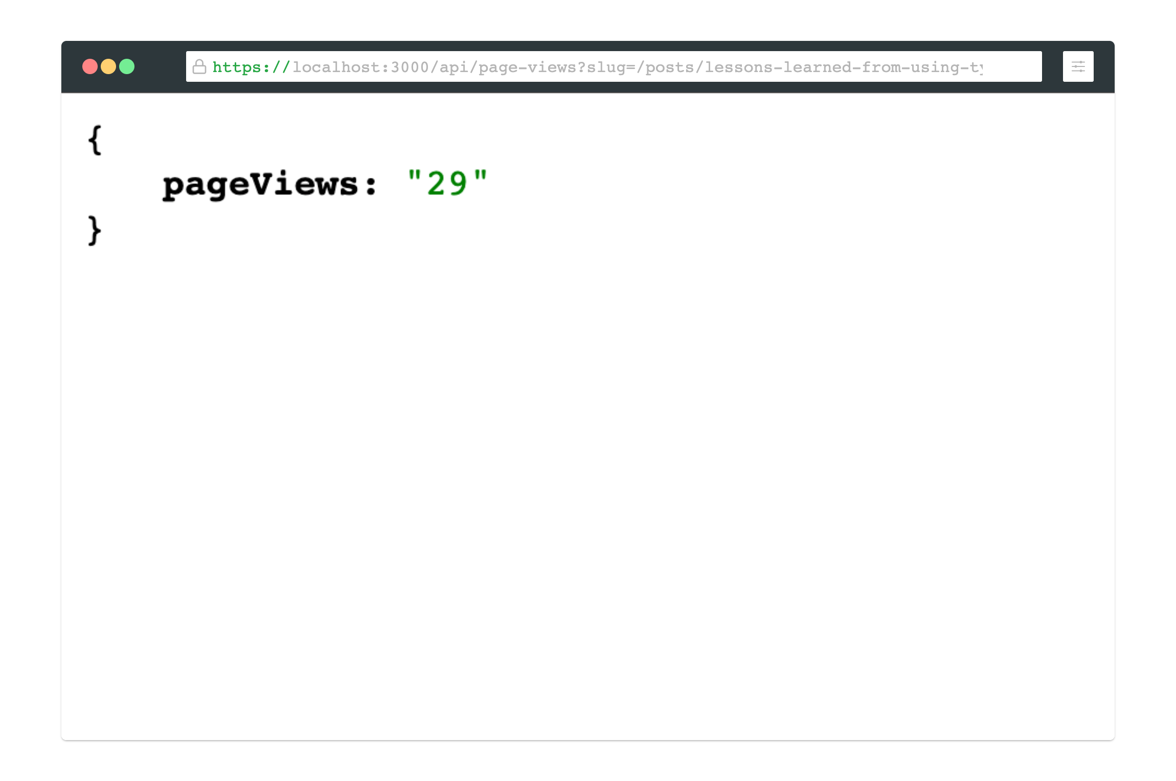 api route page views query