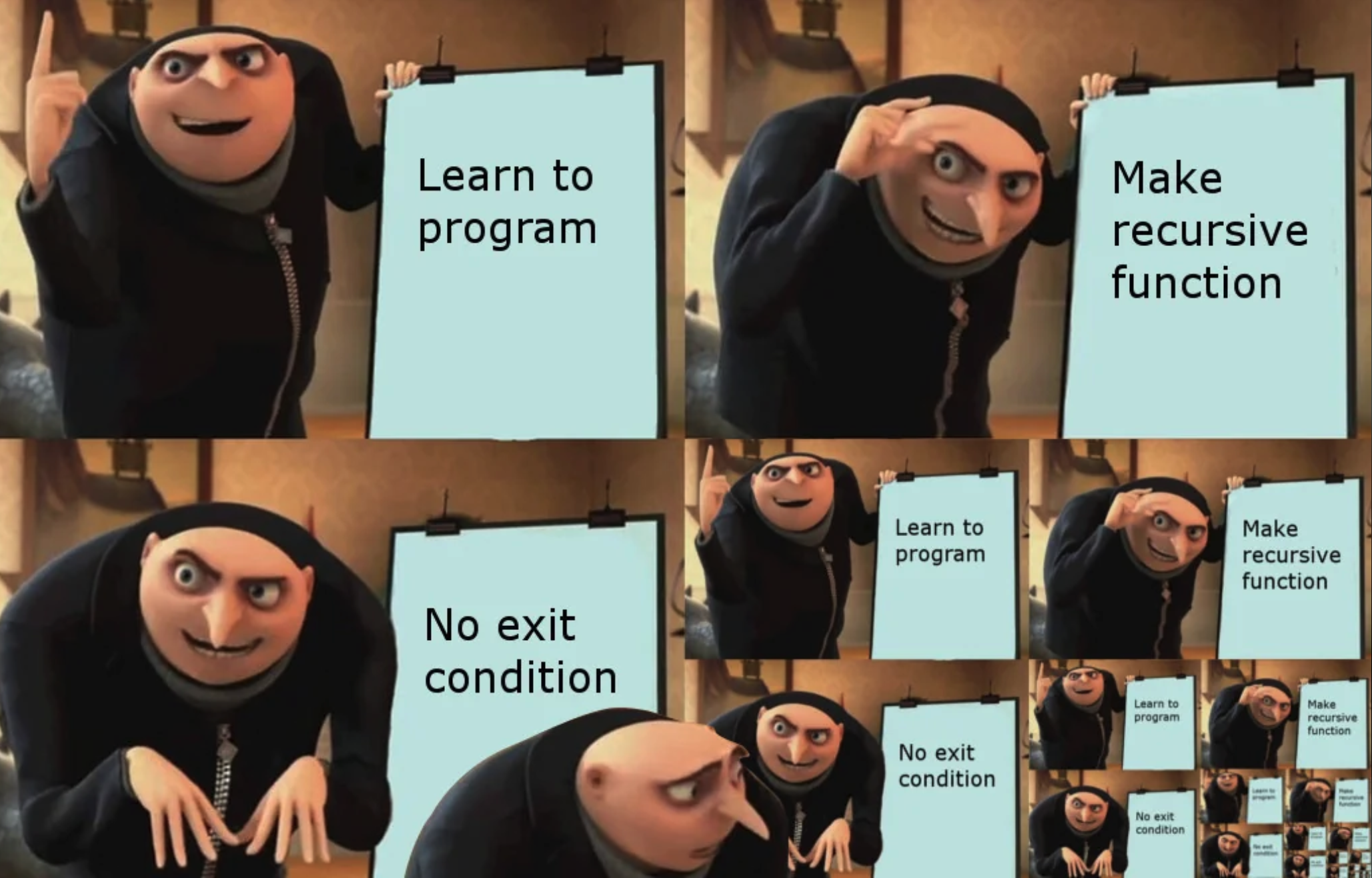 gru learn recursion meme